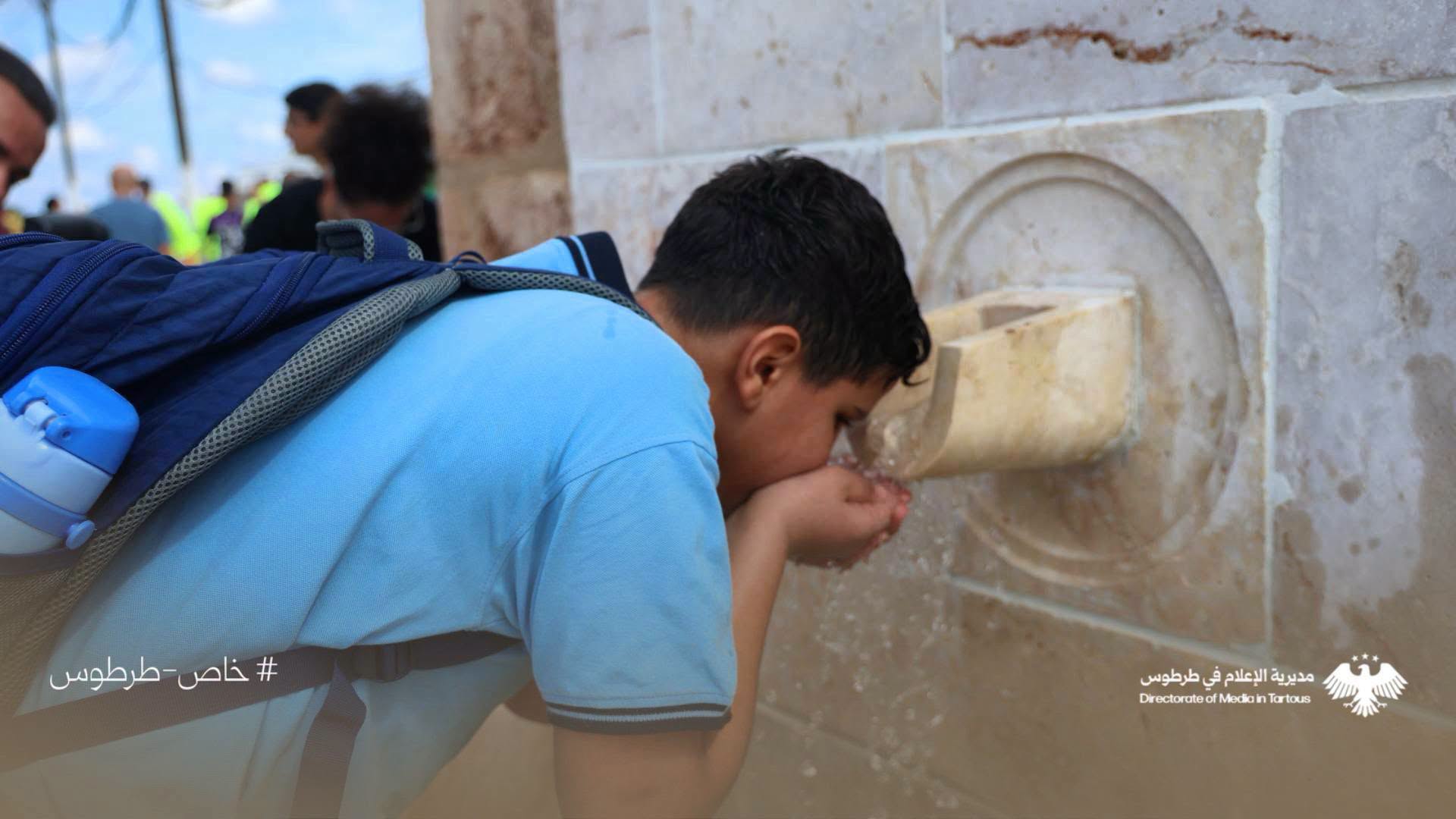 افتتاح نبعة أرواد بعد ترميمها وإعادة تأهيلها في جزيرة أرواد