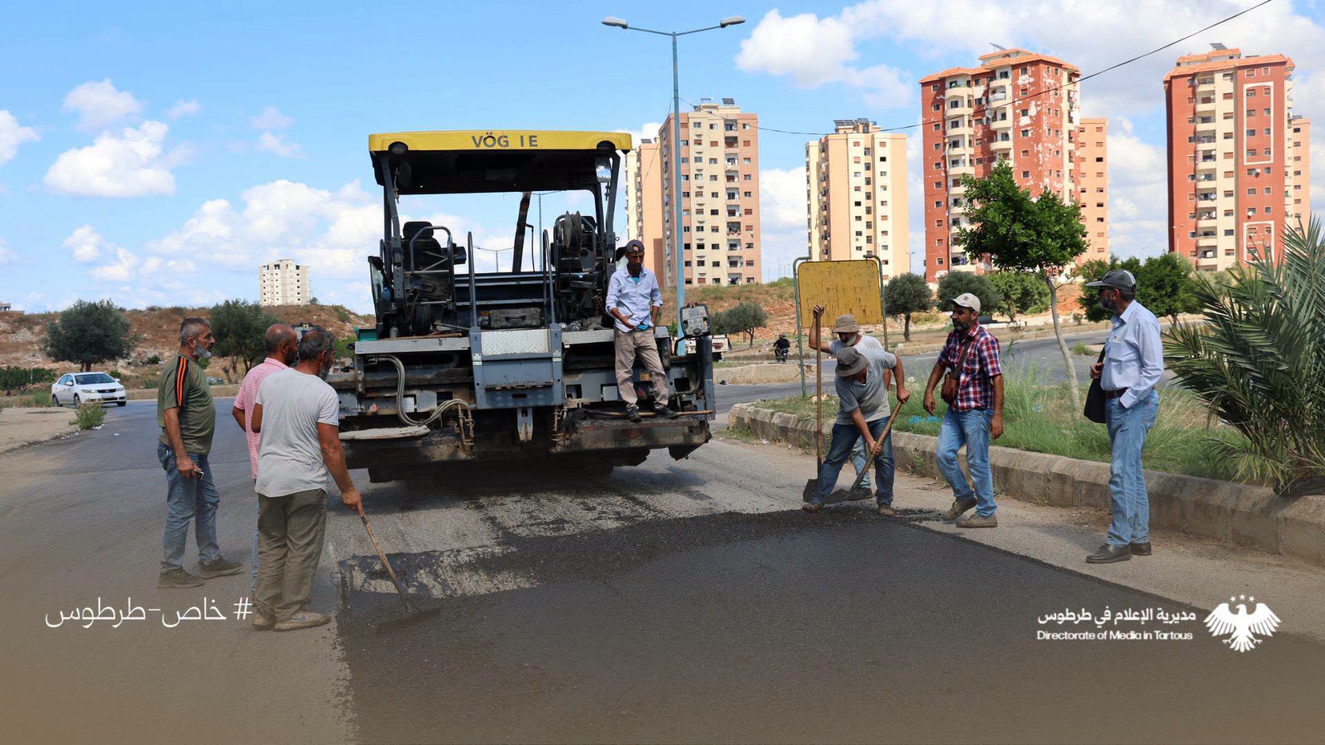 أشغال طرطوس تُواصل تأهيل شبكة الطرق الداخلية في المدينة